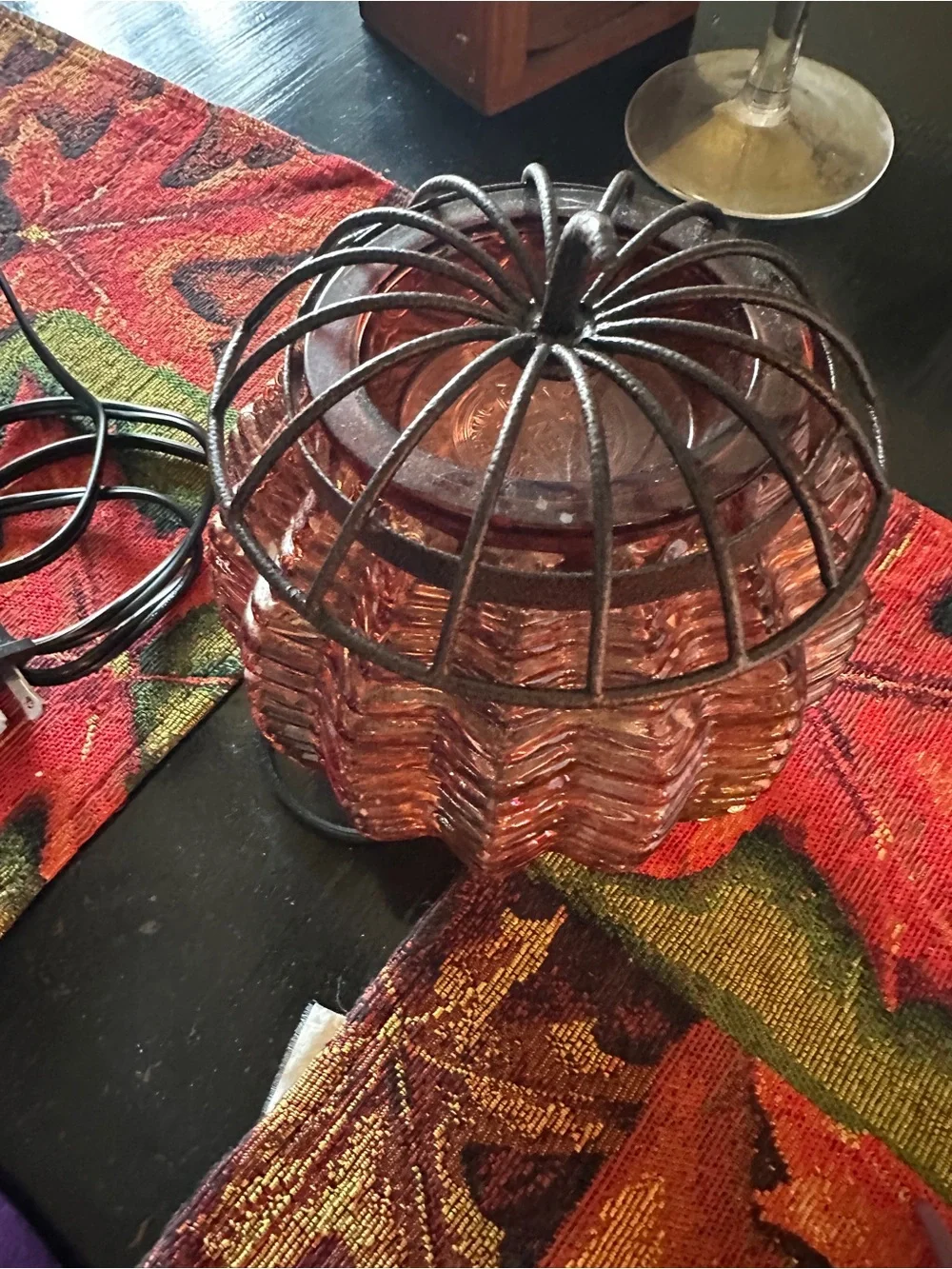 Amber waves warmer w/pumpkin lid